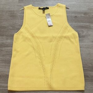White House Black Market Forme Sweater Tank in Golden Haze NWT